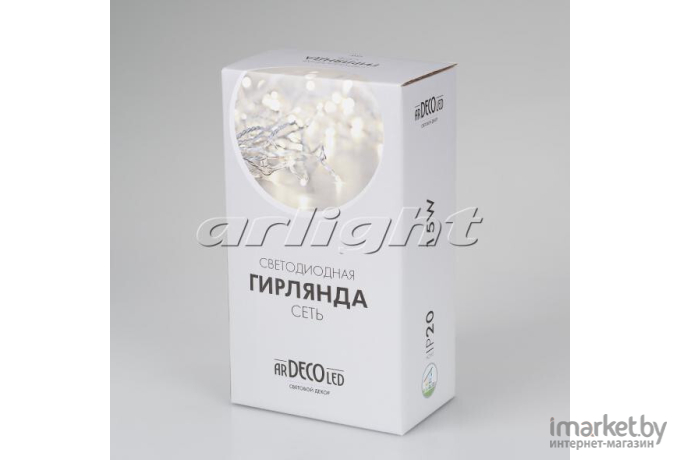 Светодиодная гирлянда ARdecoled ARD-NETLIGHT-HOME-1800x1500-CLEAR-180LED White [024676]