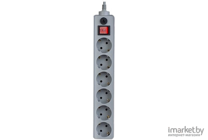 Сетевой фильтр Perfeo Power Plus 6 Sockets 1.8m PF-PP-6/1.8-G Grey [PF_A4671]