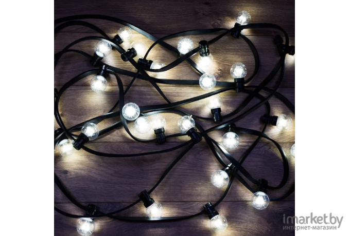 Новогодняя гирлянда Neon-night LED Galaxy Bulb String 10 м белый провод черный [331-325]