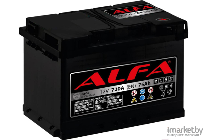 Аккумулятор Alfa Hybrid 75 R [AL 75.0]