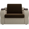 Кресло-кровать Лига Диванов Меркурий 60 микровельвет коричневый/бежевый (100675)