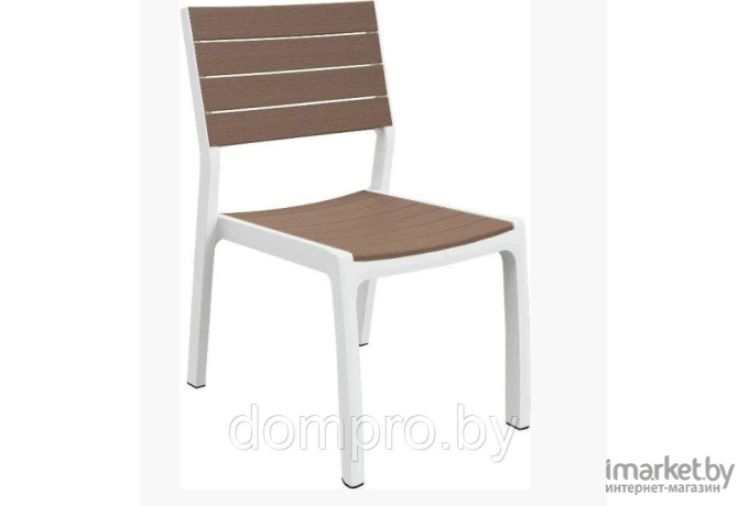 Садовый стул Keter Harmony без подлокотников белый/капучино [230685]