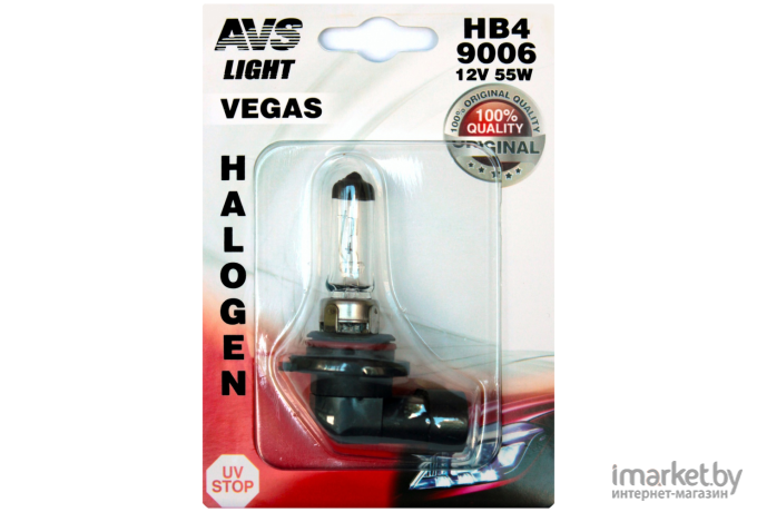 Автомобильная лампа AVS HB4/9006 12V 55W 1 штукa [A78146S]