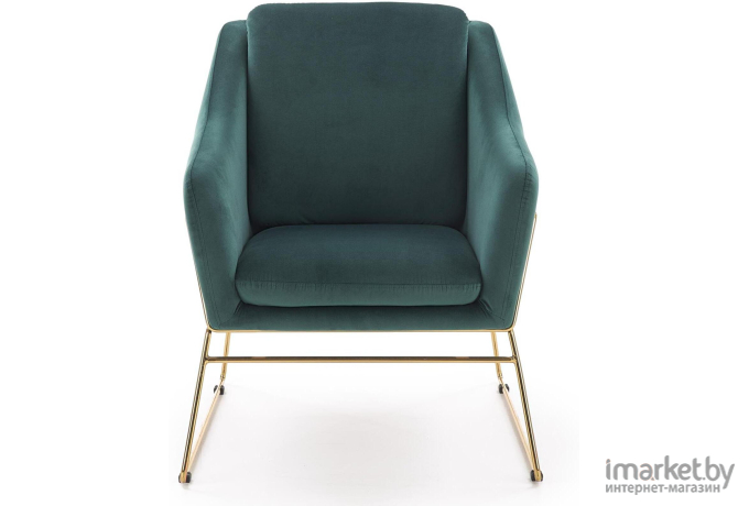 Кресло Halmar Soft 3 темно-зеленый/золотой