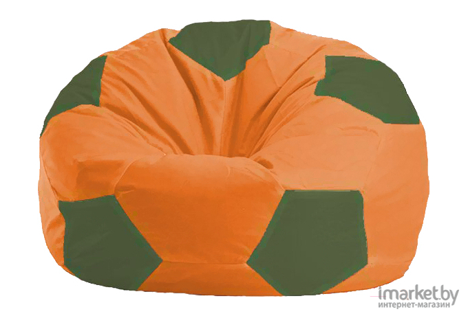 Кресло-мешок Flagman кресло Мяч Стандарт М1.1-211 оранжевый/тёмно-оливковый