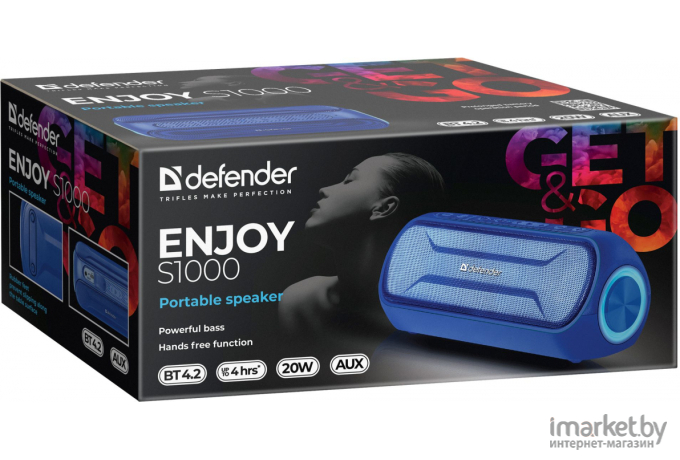 Портативная аудиосистема Defender Enjoy S1000 синий