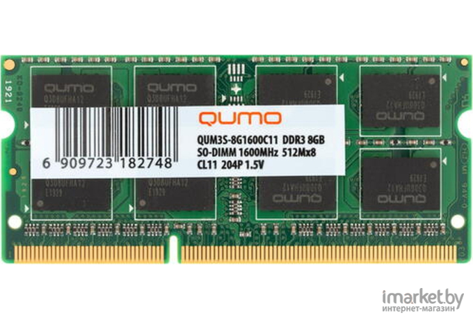 Оперативная память QUMO DDR3 SODIMM 8Gb PC3-12800
