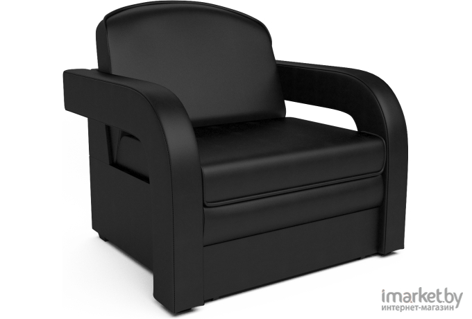 Кресло-кровать Mebel-Ars Кармен-2 экокожа черный