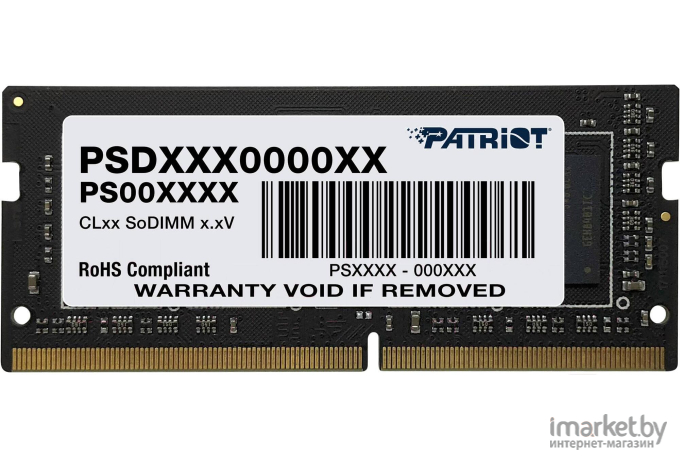 Оперативная память Patriot SO-DIMM DDR 4 DIMM 16Gb PC25600 [PSD416G320081S]