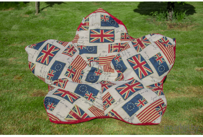 Бескаркасное кресло Loftyhome Релакс L британский флаг