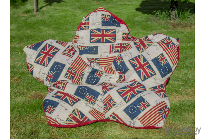 Бескаркасное кресло Loftyhome Релакс XL британский флаг