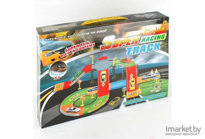 Автотрек игрушечный Darvish Супер трек 30 предметов + 1 машинка [DV-T-1677]
