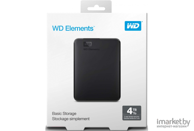 Внешний жесткий диск WD Elements Portable 5ТБ [WDBU6Y0050BBK-WESN]