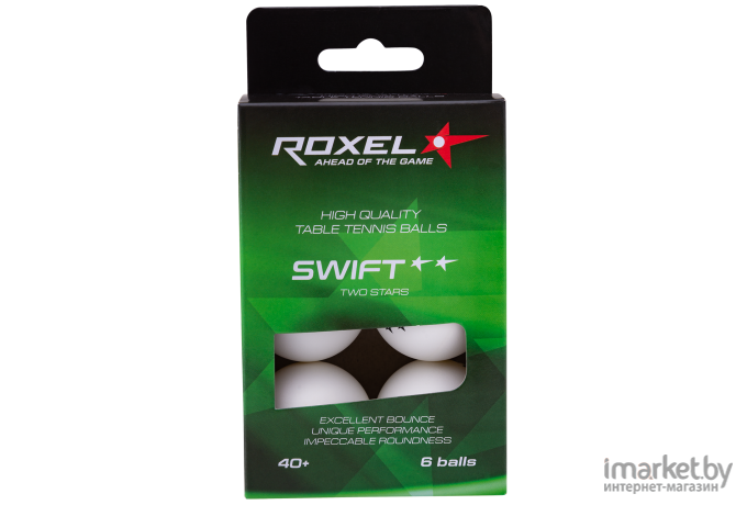Мячи для настольного тенниса Roxel 2* Swift 6шт белый