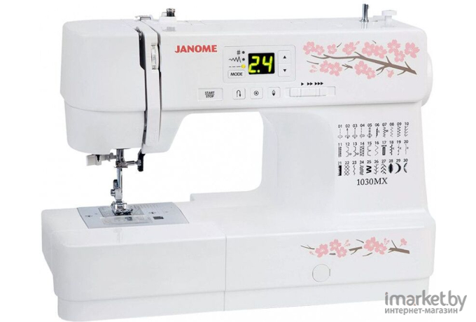Швейная машина Janome 1030 MX белый/цветы