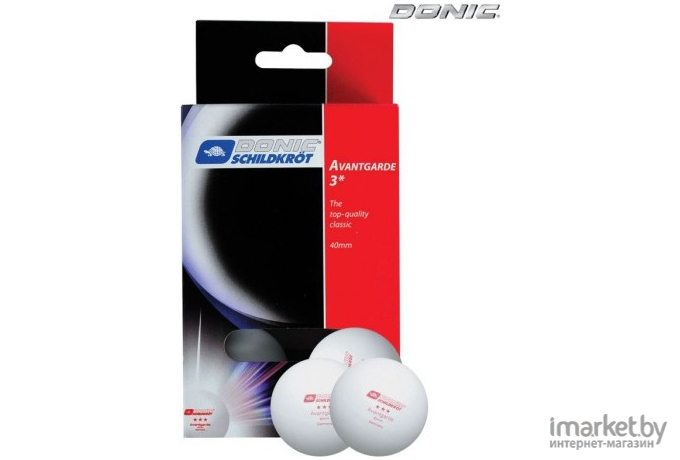 Мячи для настольного тенниса Donic AVANTGARDE 3 6 штук белый [618036]