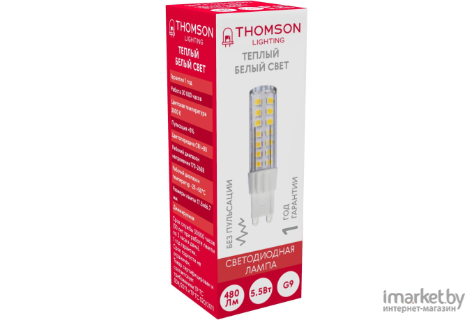 Светодиодная лампа Thomson LED G9 5.5W 480Lm 3000K [TH-B4247]