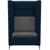 Кресло Brioli Дирк L18-L20 синий/серые вставки