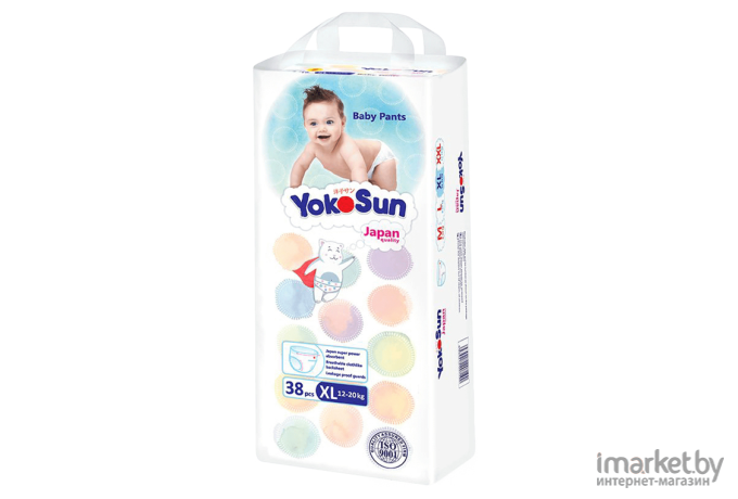 Детские подгузники YokoSun XL от 12 до 20кг (38шт)