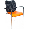 Офисное кресло UTFC Афродита Люкс хром оранжевый/черный