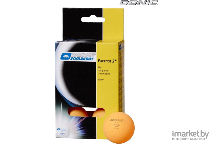 Мячи для настольного тенниса Donic PRESTIGE 2, 6 штук оранжевый [618027]