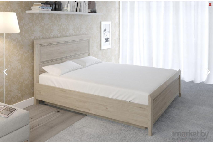 Кровать Лером Карина КР-1023-ГС 160x200 (гикори джексон светлый