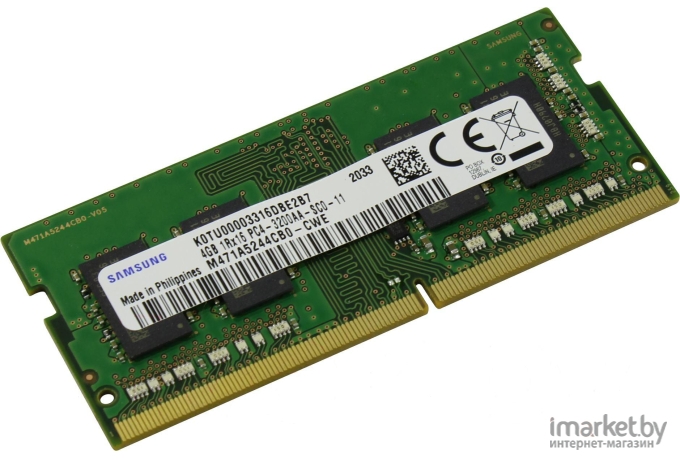 Оперативная память Samsung SODIMM DDR4 4096Mb PC4-25600 [M471A5244CB0-CWE]