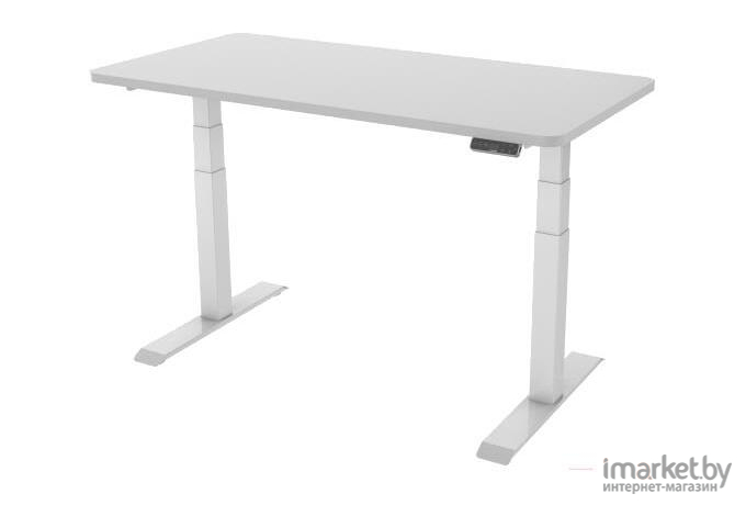 Стол письменный Smartstol Slim 120x80x1.8 белый/серый камень