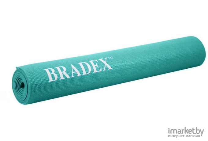 Коврик для йоги и фитнеса Bradex 173х61х0,3 см бирюзовый [SF 0693]