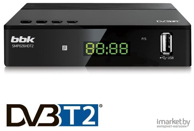 Приемник цифрового ТВ BBK SMP026HDT2 черный