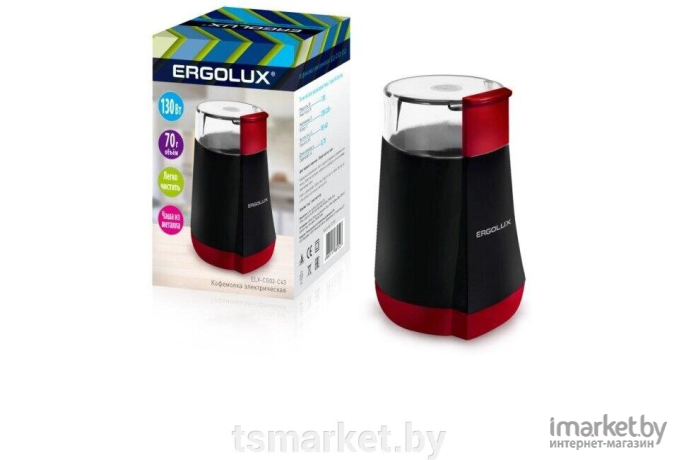 Кофемолка Ergolux ELX-CG02-С43 черно-красный