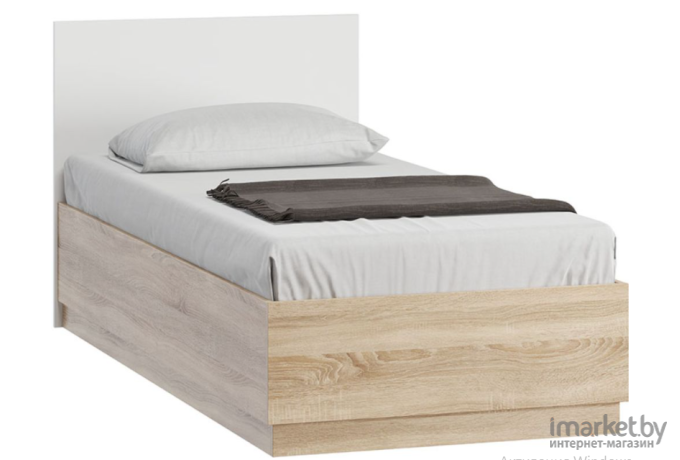 Кровать Woodcraft Стелла 90 дуб сонома