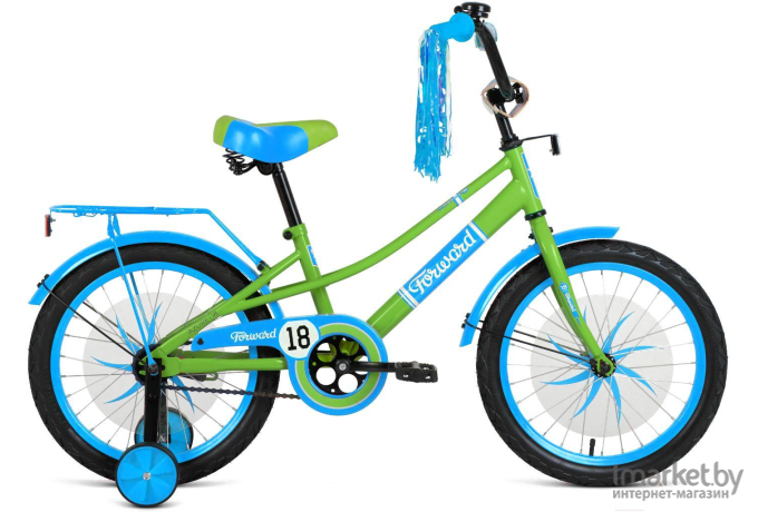 Велосипед Forward Azure 18 2021 зеленый/голубой [1BKW1K1D1012]