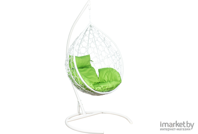 Подвесное кресло Leset Эва белый/зеленое яблоко