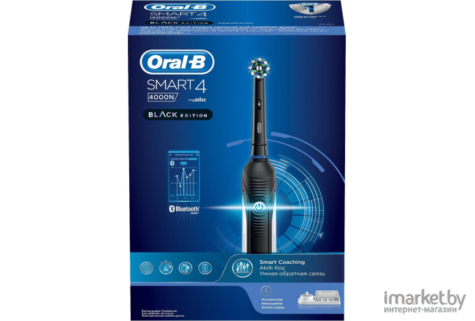 Электрическая зубная щетка Oral-B Smart 4 4000N черный [80314369]