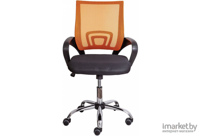 Офисное кресло AksHome Ricci Chrome оранжевый/черный