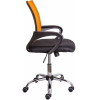 Офисное кресло AksHome Ricci Chrome оранжевый/черный