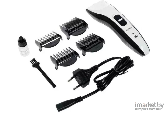 Машинка для стрижки волос Delta LUX DE-4207A белый/черный