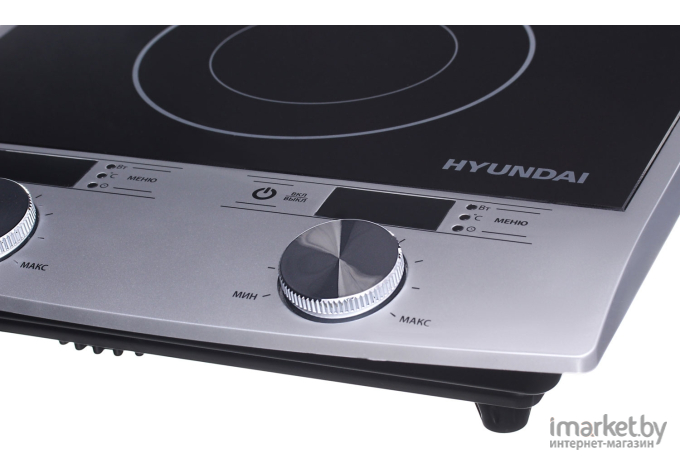Настольная плита Hyundai HYC-0103 серебристый/черный