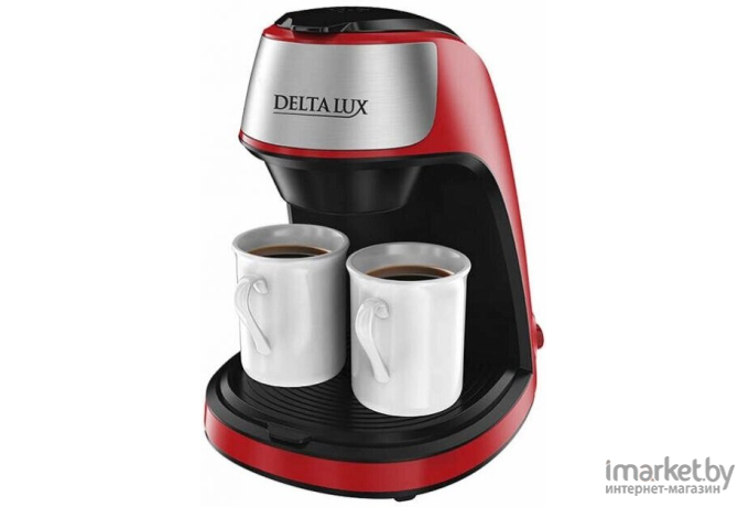 Кофеварка Delta LUX DE-2002 красный