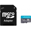 Карта памяти Usams MicroSDHC 16Gb Class 6 US-ZB117 High Speed +Адаптер синий [ZB117TF01]