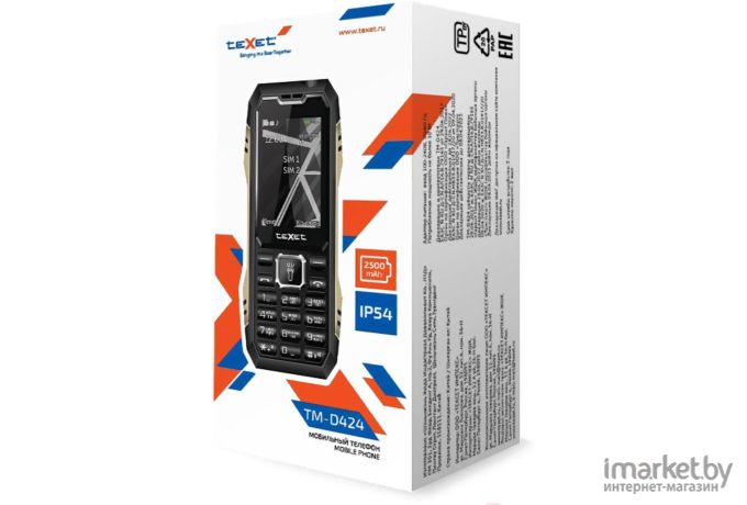 Мобильный телефон TeXet TM-D424 черный (127007)