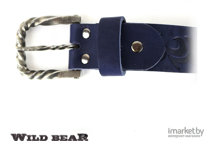 Ремень WILD BEAR RM-054f Premium универсальный Dark Blue