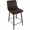 Барный стул Aks Home Mia велюр коричневый HLR49/черный