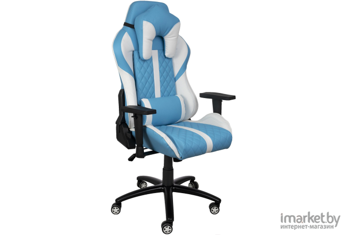 Офисное кресло AksHome Sprinter Eco голубой/белый