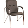 Офисное кресло Белс Самба хром (темно-коричневый кожзам)