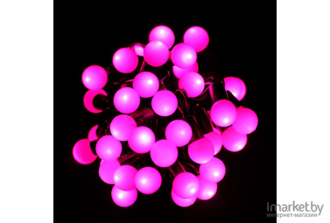 Светодиодная гирлянда ETP LSB-100L 10 м шарики розовый