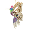 Елочная игрушка Gisela Graham Limited Fantasy Animals Колибри с золотыми крыльями [16791-1]