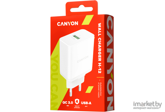 Сетевое зарядное устройство Canyon CNE-CHA12W