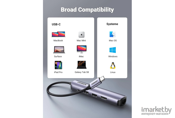 USB-хаб Ugreen CM418 (10919)